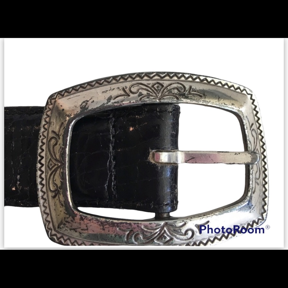 Brighton Leather and Silver Belt
